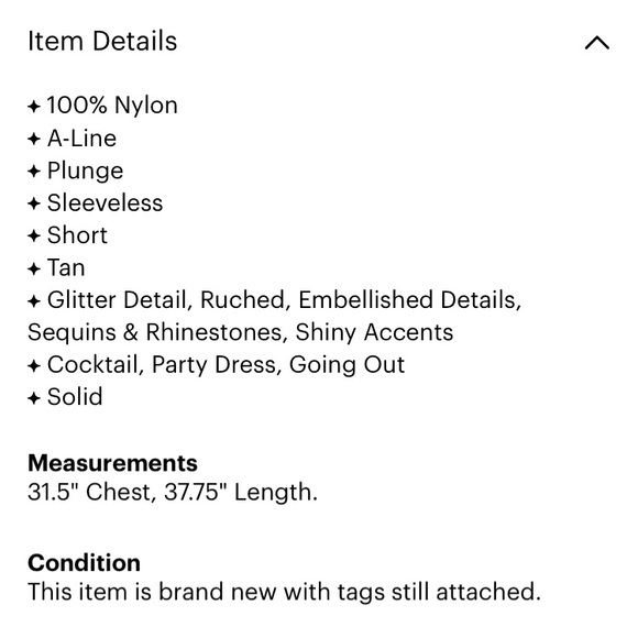 Blush sequined cocktail dress. Size medium. NWT - Picture 5 of 5